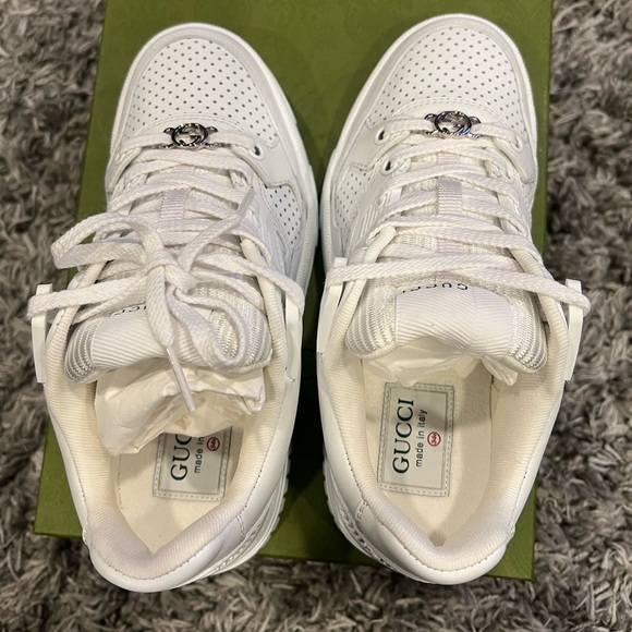 Gucci Jones Leather Sneaker - White - Sz 34.5 - Picture 8 of 13